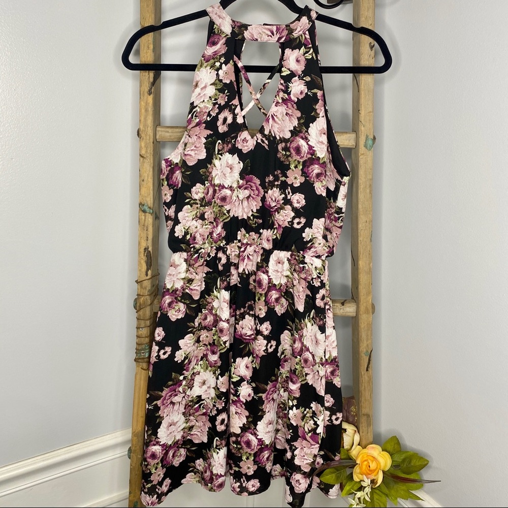 Never worn! Black, floral dress